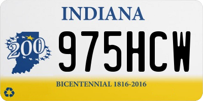 IN license plate 975HCW