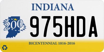 IN license plate 975HDA