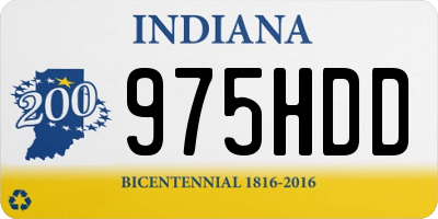 IN license plate 975HDD