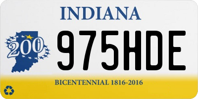 IN license plate 975HDE
