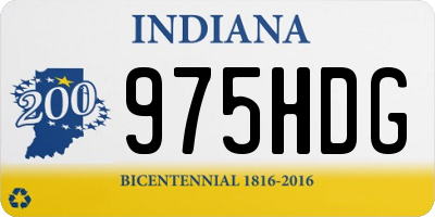 IN license plate 975HDG