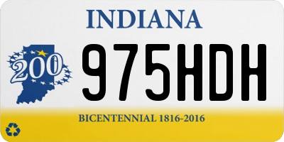 IN license plate 975HDH