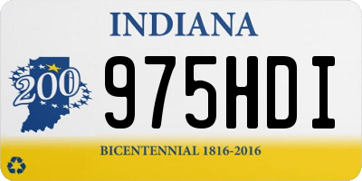 IN license plate 975HDI
