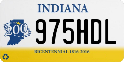 IN license plate 975HDL