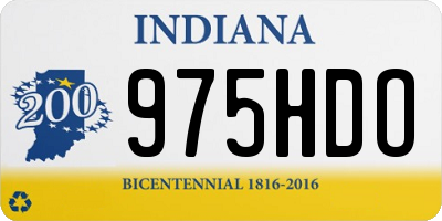 IN license plate 975HDO