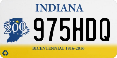 IN license plate 975HDQ