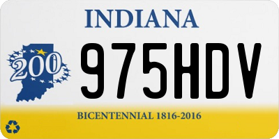 IN license plate 975HDV