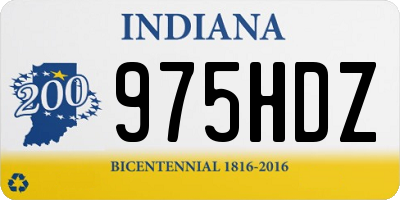 IN license plate 975HDZ