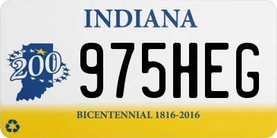 IN license plate 975HEG