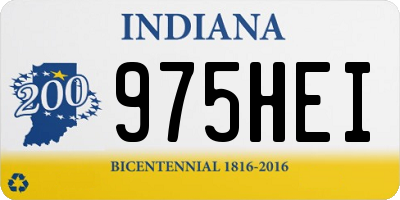 IN license plate 975HEI