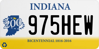 IN license plate 975HEW