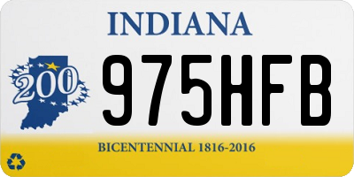 IN license plate 975HFB
