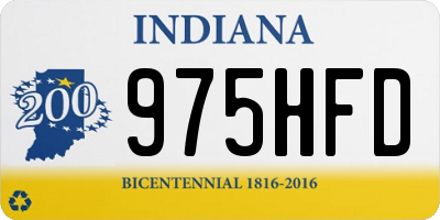 IN license plate 975HFD