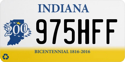 IN license plate 975HFF