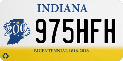 IN license plate 975HFH
