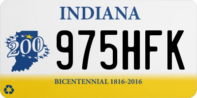 IN license plate 975HFK