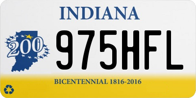 IN license plate 975HFL