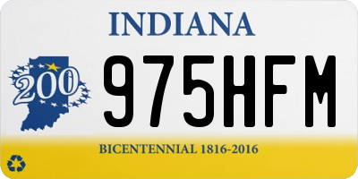 IN license plate 975HFM