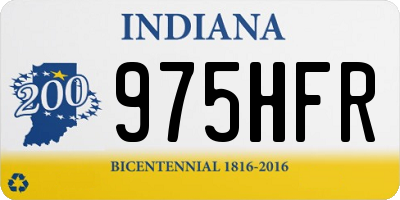 IN license plate 975HFR