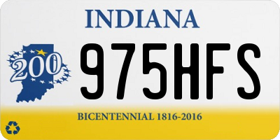 IN license plate 975HFS