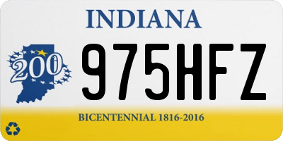 IN license plate 975HFZ