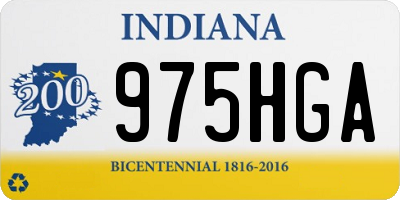 IN license plate 975HGA