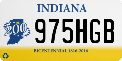 IN license plate 975HGB