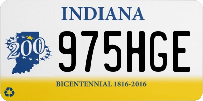 IN license plate 975HGE