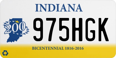 IN license plate 975HGK