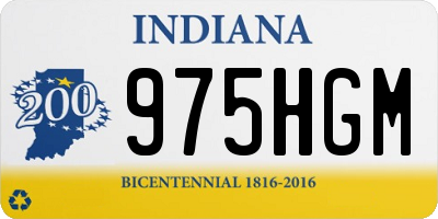 IN license plate 975HGM