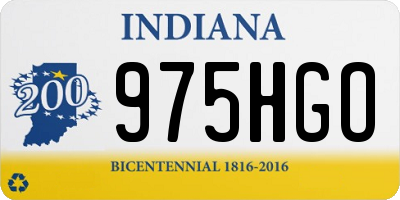 IN license plate 975HGO