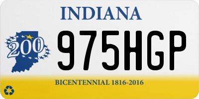 IN license plate 975HGP