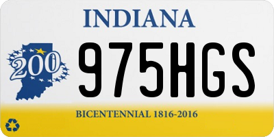 IN license plate 975HGS