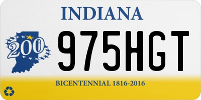 IN license plate 975HGT