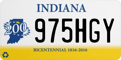 IN license plate 975HGY