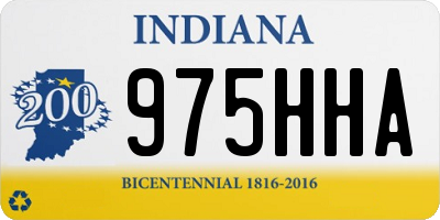 IN license plate 975HHA