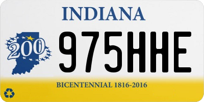 IN license plate 975HHE