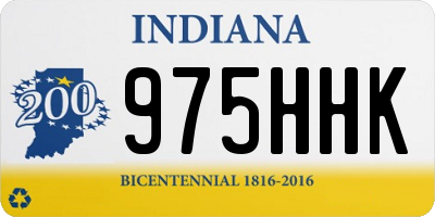 IN license plate 975HHK