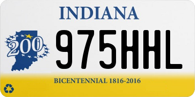 IN license plate 975HHL
