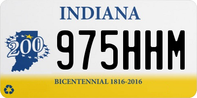 IN license plate 975HHM