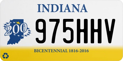 IN license plate 975HHV