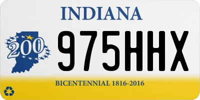 IN license plate 975HHX