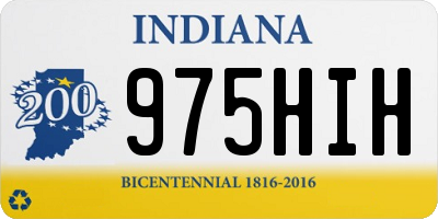 IN license plate 975HIH
