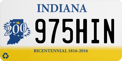 IN license plate 975HIN
