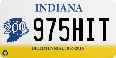 IN license plate 975HIT