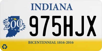 IN license plate 975HJX