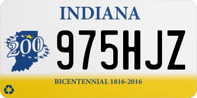 IN license plate 975HJZ