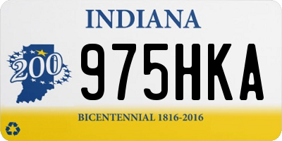 IN license plate 975HKA