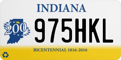 IN license plate 975HKL