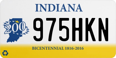 IN license plate 975HKN